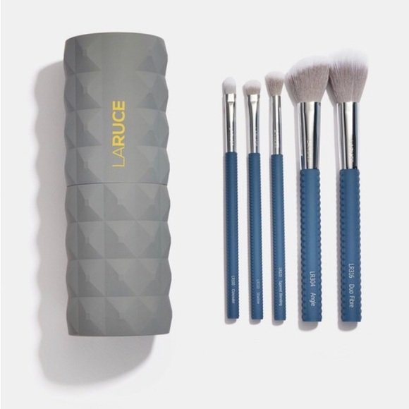 Laruce Beauty Christine Set 5 Piece Makeup Brush Set with Grey Cup - Picture 2 of 6